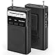 Tendak Klein Tragbares Radio FM/AM/UKW mit Akku, Transistorradio mit hervorragender Empfangs und Klangqualität, Taschenradio mit Taschenlampe/Rückclip/Lanyard/TF (USB-C-Laden)