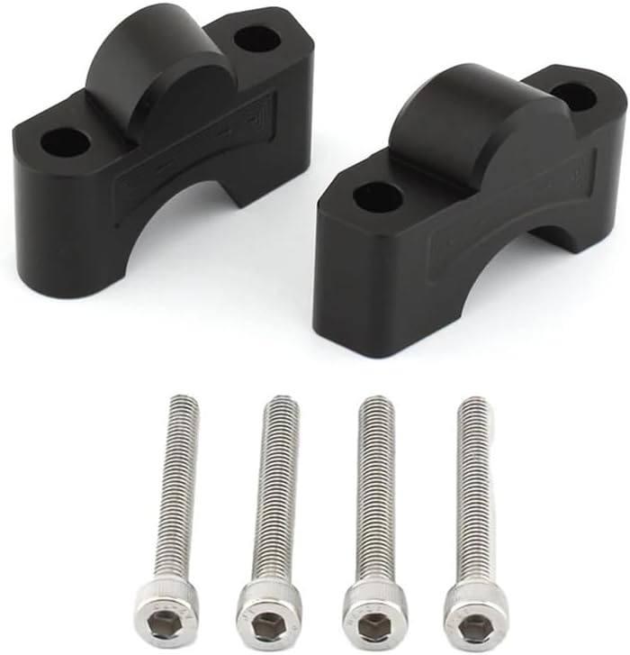 Motorcycle Handlebar Risers Aluminum Heightening Clamp Adapters for Tiger 660 Sport 660 2022 2023 (Black)