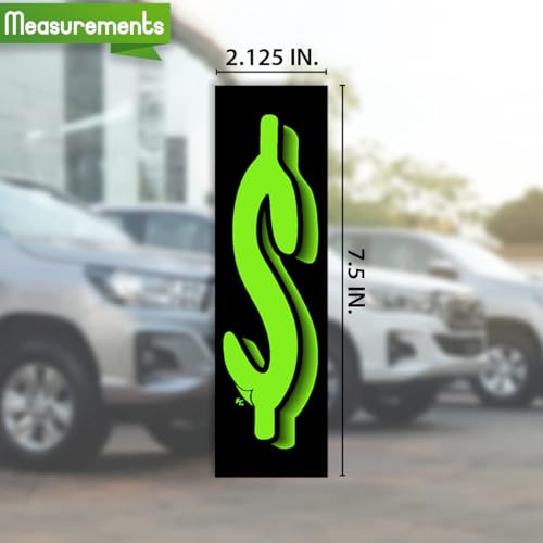 Calcomanías de precios Versa-Tags de 7 1/2 pulgadas, números para parabrisas de autos 3