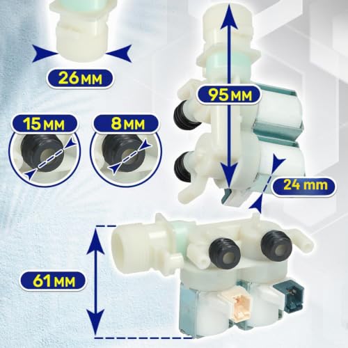 Soupape en Entrée Machine a Laver 2 Sorties 180° C00110333 pour Indesit – vue 3