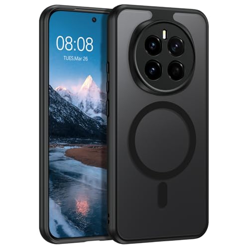 BENTOBEN Funda Magnética para Honor Magic 7 5G 6,78'' [Compatible con Mag-safe]Carga Inalámbrica Carcasa Honor Magic 7 Funda Case Enchapado Translúcido Mate Protección Anti-Arañazos Anti-Golpes-Negro