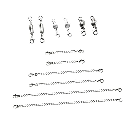 SEWOART Jewelry Chain Extension Fastener DIY Necklace Making Supplies 12pcs Buckle Chain for Home Store