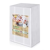 【Sicher und genau】Unsere Taschen haben geprägte Rillen auf der Oberfläche und die andere Seite ist glatt und transparent. Das spezielle Design der Abgaskanäle kann den Sauerstoff isolieren und die Frische und Ernährung der Lebensmittel maximal erhalten