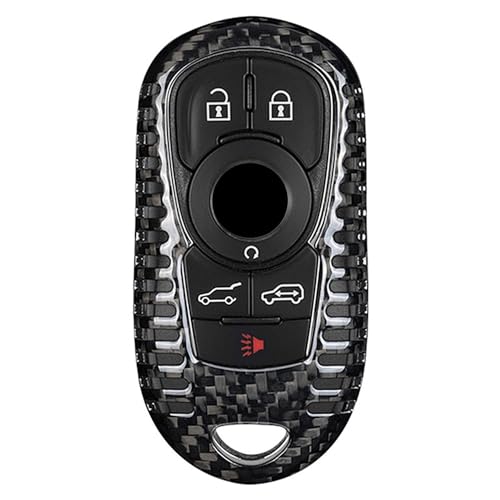 Coque de clé Buick GL8 en véritable fibre de carbone - Protection luxe style B noir