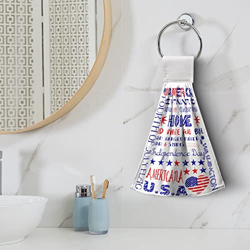 Lealeg 4Th Of July Usa Independence Day Kitchen Hanging Towels American Flag Stars Hanging Tie Towel Patriotic Stars Hanging Hand Towels For Bathroom Kitchen Home #TOP5