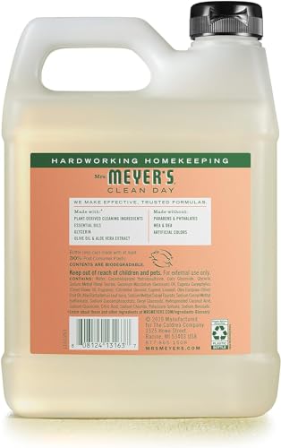 Image of MRS. MEYER'S CLEAN DAY Hand Soap Refill, Made with Essential Oils, Geranium, 33 Fl. Oz - Pack Of 2