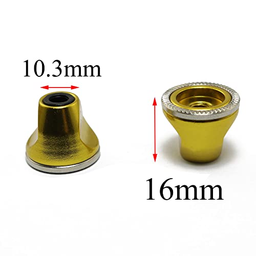 Pro Bamboo Kitchen 2Pcs Bicycle Quick Release Lever Nut Gold M5 Screw Non-Slip Nut Mountain Bike Quick Release Shaft All Aluminum Alloy Nut For Fixed Gear Road Bike Modified Parts #TOP3