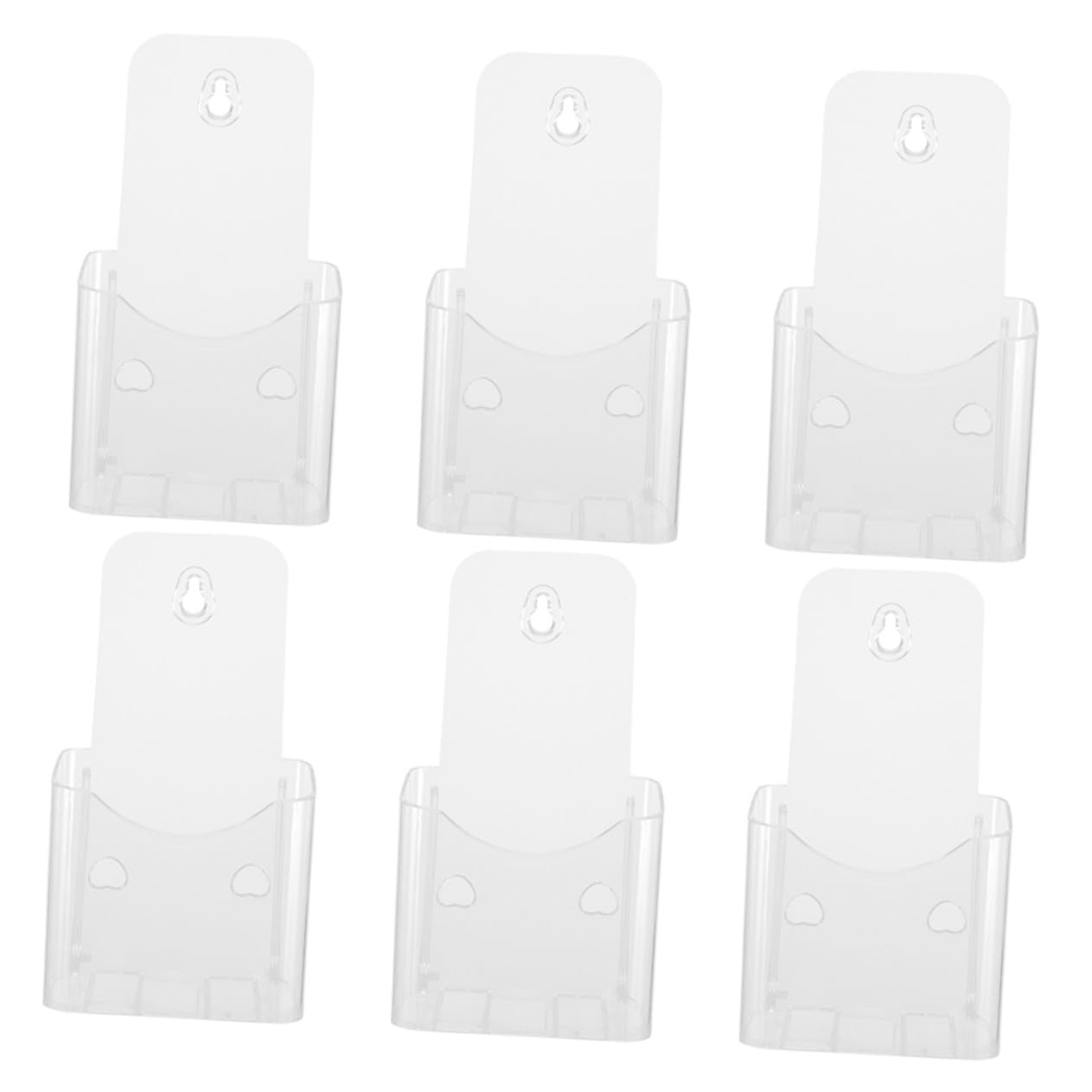 Mipcase 6 Piezas Soportes para Folletos de Acrílico Transparente Portafolletos de Acrílico para Exhibición Tienda Expositores