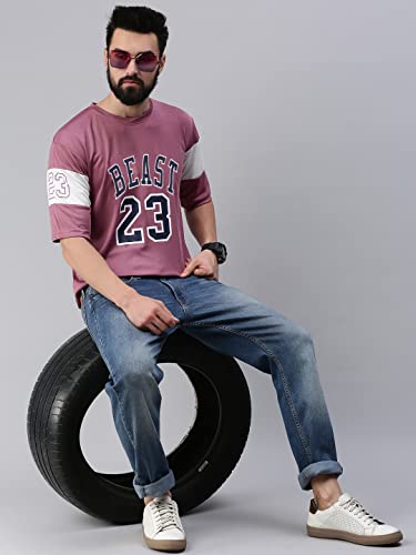 Image of RodZen Polyester Round Neck Half Sleeve Bull Printed Mens and Boy Oversized T-Shirt