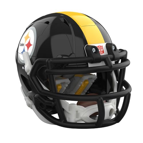 Image of Transformers NFL Pittsburgh Steelers Steelsmash 5.5-Inch Action Figure Changes from Robot to Helmet, Football Toys for Ages 8+