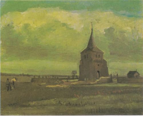 Cuadro de Van Gogh la vecchia torre del cimitero di Nuenen para decoración de salón 60x90cm