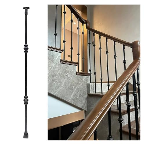 Rampe Escalier Alu Massif - Garde-corps Intérieur Élégant à Barreaux Pivotants