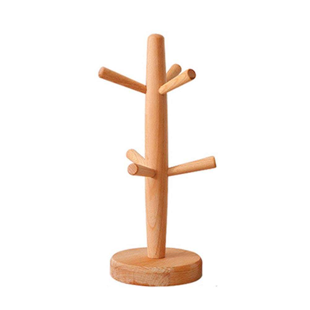 KEISL Wooden Coffee Mug Holder Tree Cup Rack (Beech)