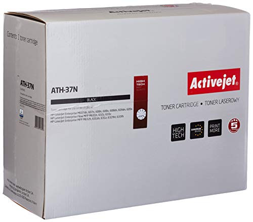 Activejet Ath-37N Toner pour Imprimante HP, Remplacement HP 37A Cf237A; Supreme; 11000 Pages, Noir.