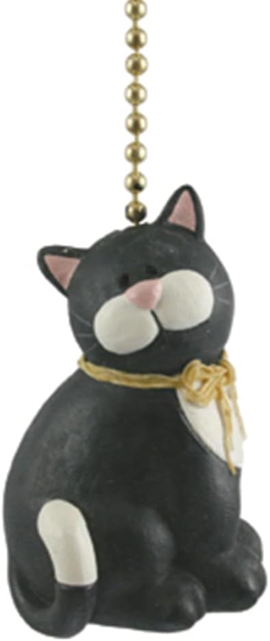 Clementine Design Black Cat Kitty Kitten Feline Ceiling Fan Pull Chain Light Decorative Extension