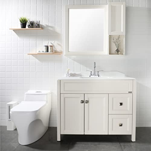 PARLOS Swivel Spout 2-Handle Lavatory Faucet Bathroom Sink Faucet with Metal Pop-up Drain and Faucet Supply Lines, Chrome, 1.2 GPM - Thumbnail 6