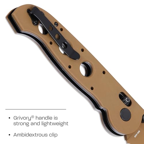 Image of CRKT M16-14XD Folding Knife with Crossbar Lock: D2 Steel Plain Edge Blade, Grivory Handle, Reversible Pocket Clip, M16-14XD