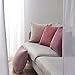 Topfinel Aesthetic Pink Room Decor Throw Pillows Covers for Couch Living Room Bedroom, Coquette Room Decorative Fluffy Corduroy Cushion Cover 18x18 Inch Set of 4 (Blush/Rose/Hot Pink)