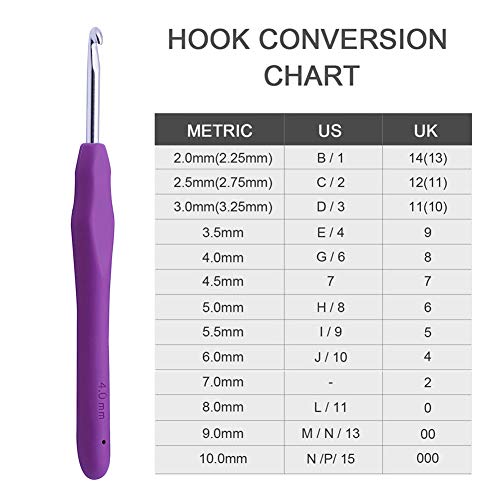 38 Pack Crochet Hooks Set, 13 Pcs 2Mm(B)-10Mm(N) Ergonomic Soft Grip Crochet Handles, Crochet Needle With Storage Case, Crochet Hooks For Arthritic Hands, Extra Long  Knitting Needles #TOP2
