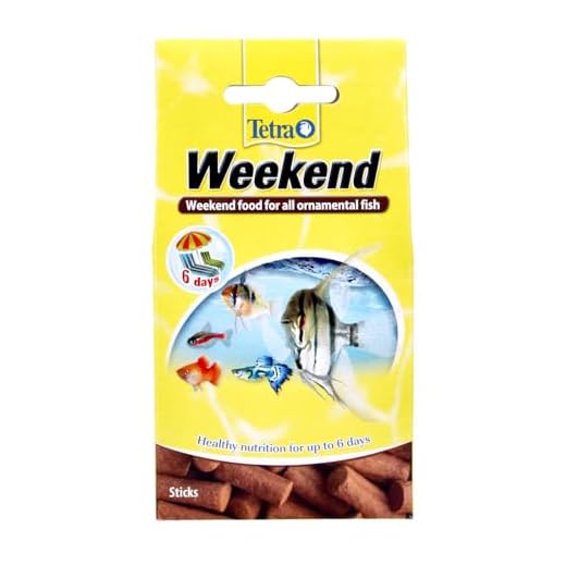 Tetra Min Weekend weekendfoder – kompakta foderpinnar för att leverera alla prydnadsfiskar på helgen eller i upp till 6 dagar, 20 stycken