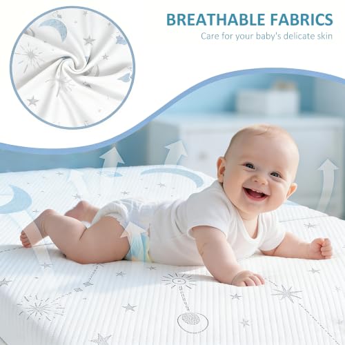 Image of PanKers Pack and Play Mattress, 38 inchx26 inchx1.5 inch Dual Sided Premium Memory Foam Pack N Play Mattresses pad, Breathable Mattress for Pack N Play Pen with Washable Soft Cover