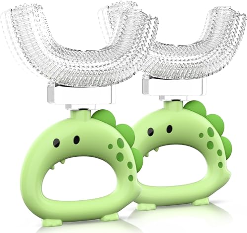 Yehanxue - Cepillo de dientes en forma de U para niños, cepillo de dientes manual para toda la boca de niños pequeños, adecuado para niños de 2 a 4 años, 5 años, 6 años o más.