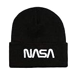 Nasa Herren Space Station Beanie-Mtze, Schwarz, Einheitsgröße