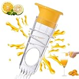 Mit Ausgießer: Die Limettenpresse verfügt über einen Ausgießer mit Netzlöchern, der das Filtern und Ausgießen erleichtert, ein Verschütten oder Tropfen verhindert und dafür sorgt, dass der Saft hygienisch und frisch ist