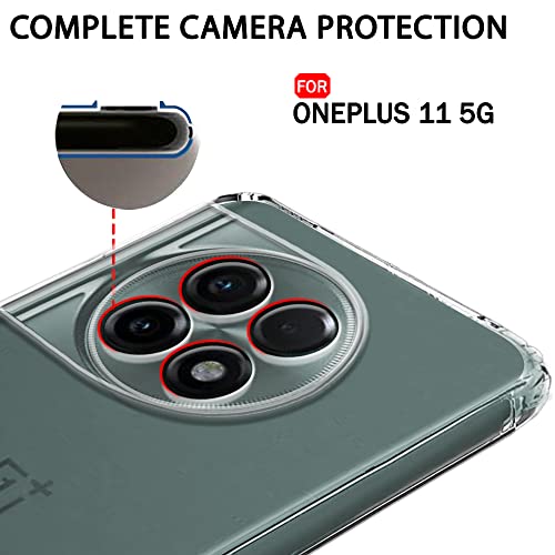 Image of TheGiftKart Best Camera Protection Back Cover Case for OnePlus 11 5G | Ultra Clear Soft Case | Inbuilt Dust Plugs & Anti-Slip Grip | Slim & Protective Back Case Cover for OnePlus 11 5G (Transparent)