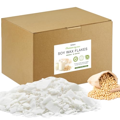 TRINIDa Soy Wax for Candle Making, 4KG SoyPRO Candle Wax Flakes, 100% Soy Wax Supplies of Candle Making for Adults and Beginners, Premium Pure Natural