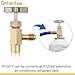 gohantee R1234yf Can Tap Adapter Fitting Kits, 1/4 SAE to 1/2 Acme LH Can Bottle Tap Opener with 1/4'' SAE Female Adapters and Seal Caps, Brass Dispenser for R134a R12 R22 Charging Hose