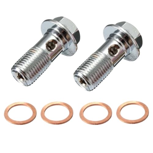 Perno banjo M10x1mm de acero inoxidable duradero para pinza de freno de moto 6