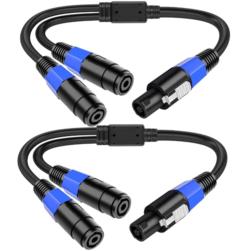 Cable divisor Speakon 1 macho a 2 hembras XLR Y splitter LanSenSu para altavoces y sonido