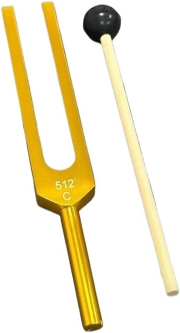 Tuning Forks for Healing 512HZ Aluminum Alloy Stainless Steel Tuning Fork Set for Healing Multicolor(512hz Gold)
