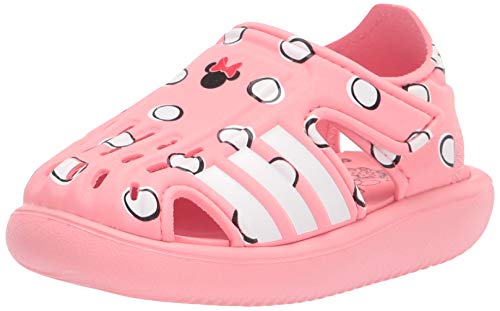 adidas Kids Water Slide Sandal, Super Pop/White/Black, 7 US Unisex Toddler