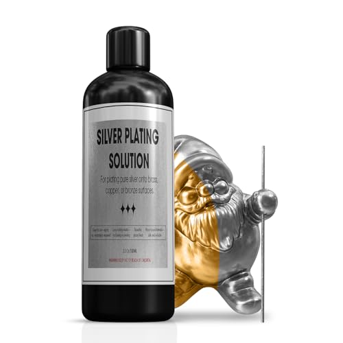Silver Plating Solution Silver Shine Polish Liquid Silver Polish for Brass Copper and Bronze Surface Worn Silvery Metal Finishing Solution Silver Polish for Jewelry - 100 ML