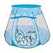 Produktbild Selonis Baby Spielzelt Mit Plastikbällen Zelt 105X90cm/100 Bälle Plastikkugel Kinder, Blau:Perle-Grau-Transparent-Babyblau-Mint