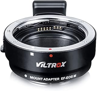 VILTROX EF-EOS M Lens Mount Auto Focus Adapter, Compatible with Canon EF/EF-S Lens to Canon EOS M (EF-M Mount) Mirrorless Camera Body EOS M100 M50 M3 M10 M6 M5
