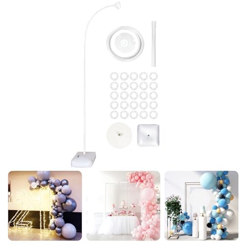 Arco de balão ajustável de 8,2 pés, kit de suporte para balões para casamentos, graduação e aniversário (branco)