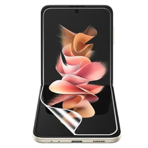 Silsewip [2 Pack Hydrogel Screen Protector for Samsung Galaxy Z Flip3 5G Soft Flexible TPU Film Bubble-Free Installation Anti-Scratch Anti-Fingerprint Full Coverage Curved Screen Protector