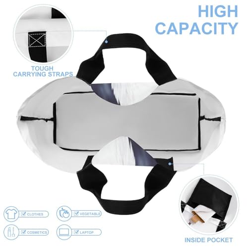 Large Grocery Bags Beach Tote American Bald Eagle Shopping Bag for Women Shoulder Bag for Travel Work Handbag4