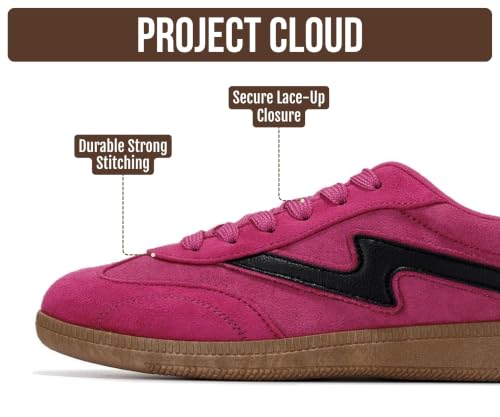 Image of Project Cloud Non-Slip Fashion Sneakers for Women, Lace-Up Shoes | Memory Foam Insole Trendy Womens Footwear - Comfortable Casual Womens Sneakers - Stylish Shoes Women Breathable Footwear