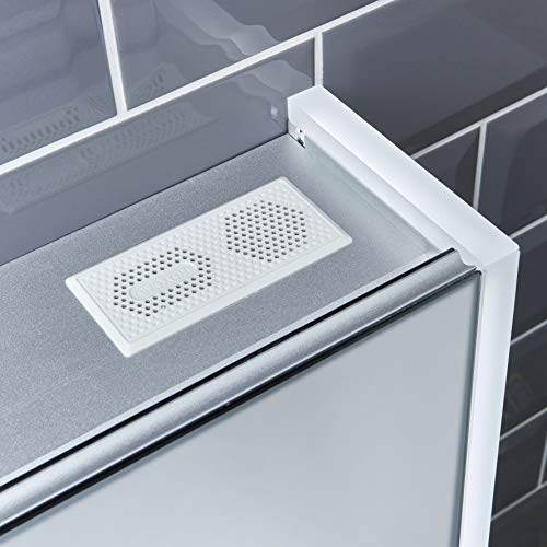 Pebble Grey™ Grace Bluetooth LED Illuminated LED Bathroom Mirror Cabinet | Heated Demister Mirror Pad | Motion Sensor Switch | IP44 Rated | 564 x 700 | 10 Year Guarantee