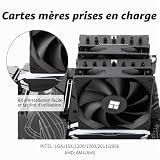 TR Phantom Spirit 120 SE BLACK CPU,Refroidisseur de processeur à 7 caloducs,Deux ventilateurs PWM de 120mm, Technologie AGHP 4.0, pour AM4/AM5 - 5