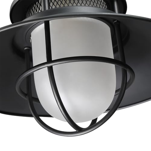 Image of Outdoor Gooseneck Barn Light Fixture with Cage - Exterior Wall Sconce Farmhouse Gooseneck Light Outdoor Porch Sconce for Garage Coastal Lantern for Outside