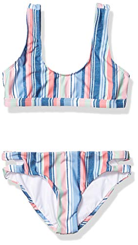 Splendid Girls' Sport Bra & Cutout Bikini Bottom Swimsuit Set