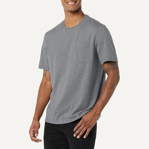 Image of Amazon Essentials Men's Short-Sleeve Crewneck Pocket T-Shirts, Pack of 2