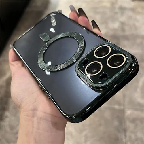Étui de téléphone magnétique ENILSA vert pour iPhone 14 Pro Max
