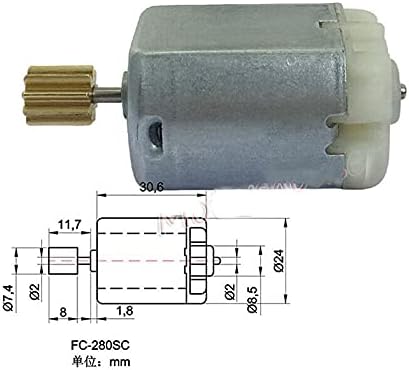 Mini 18mm*24mm Fc-280sc Motor 9t Gear Dc 12v 11800rpm Car Door Lock Actuator Rearview Mirror Repair Motor - Dc Motor -
