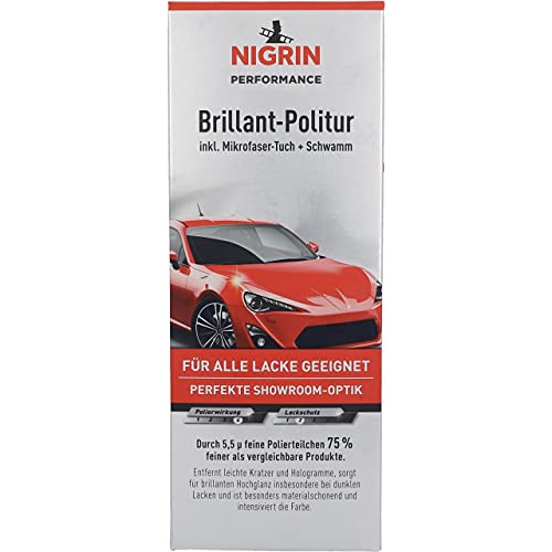 NIGRIN Performance Brillant-Politur TURBO, für alle Lacke geeignet, materialschonend, 500 ml